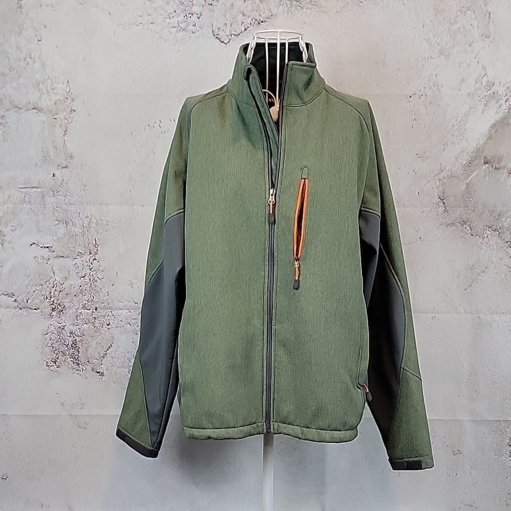 Kirkland Signature soft shell jacket heather green Men's Size M